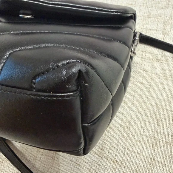 SAINT LAURENT Toy Loulou Calfskin Y Quilted Monogram Crossbody Bag - Picture 7 of 16